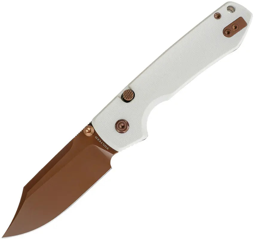 Raccoon Button Lock Folding Knife Dune