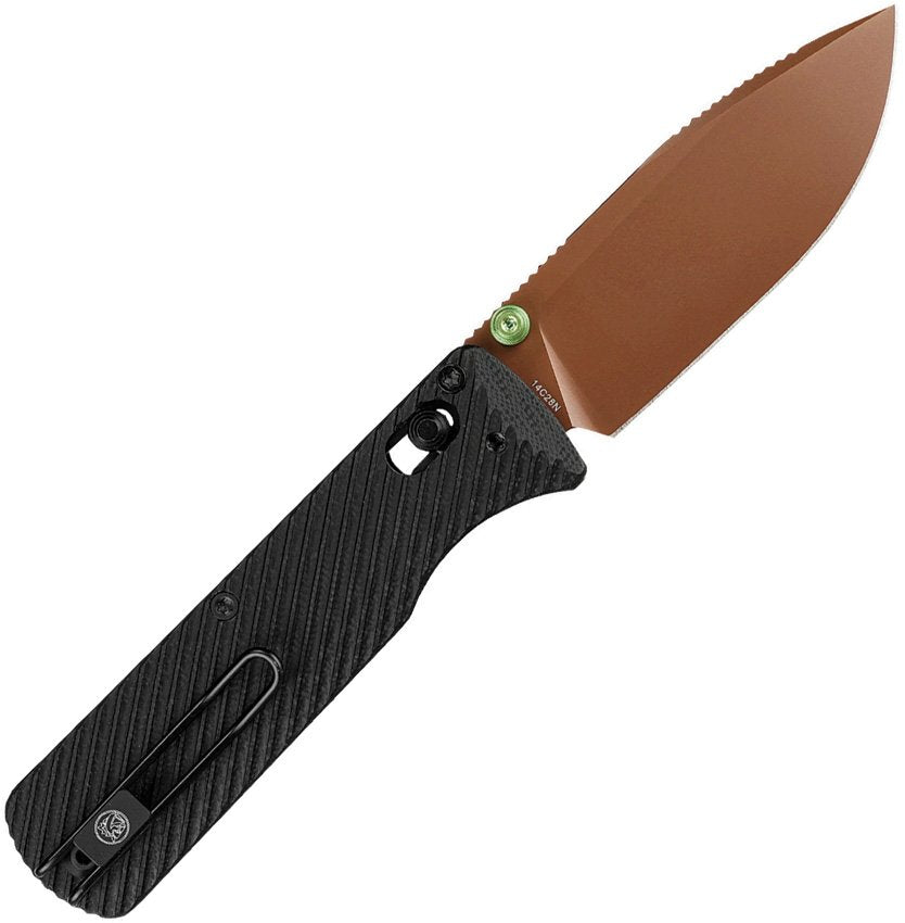 Vosteed Vombat Crossbar Lock Black G10 14C Copper Dune