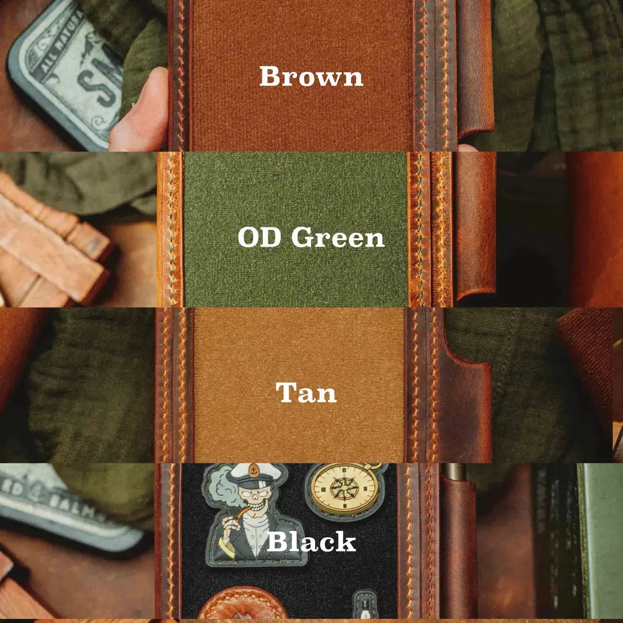 Quartermaster v2 – Leather Passport Wallet with Velcro | Pirate Goods Pirate Goods