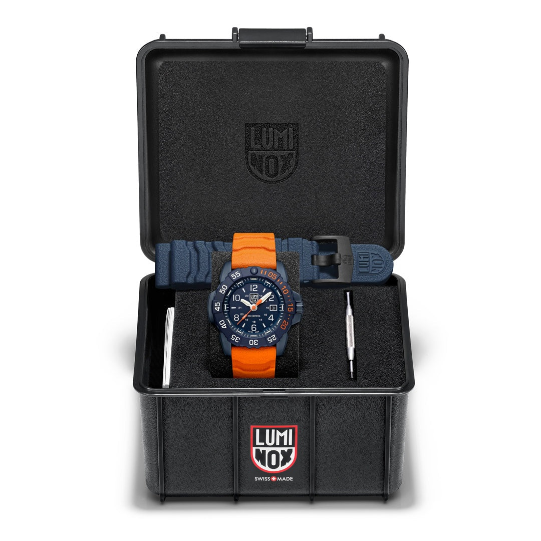 Luminox Tritium Orange/Blue Navy Seal Foundation 45MM Watch