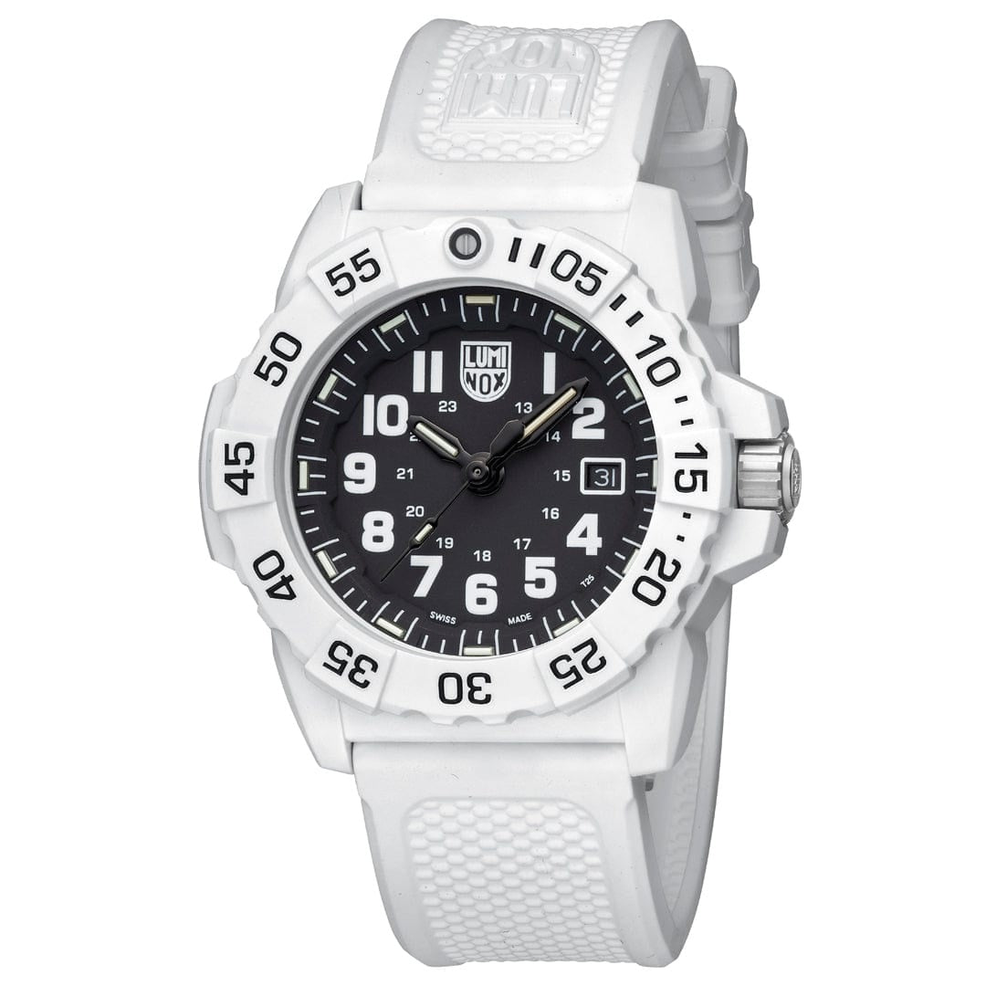Luminox Tritium White Navy SEAL 45MM Military Dive Watch