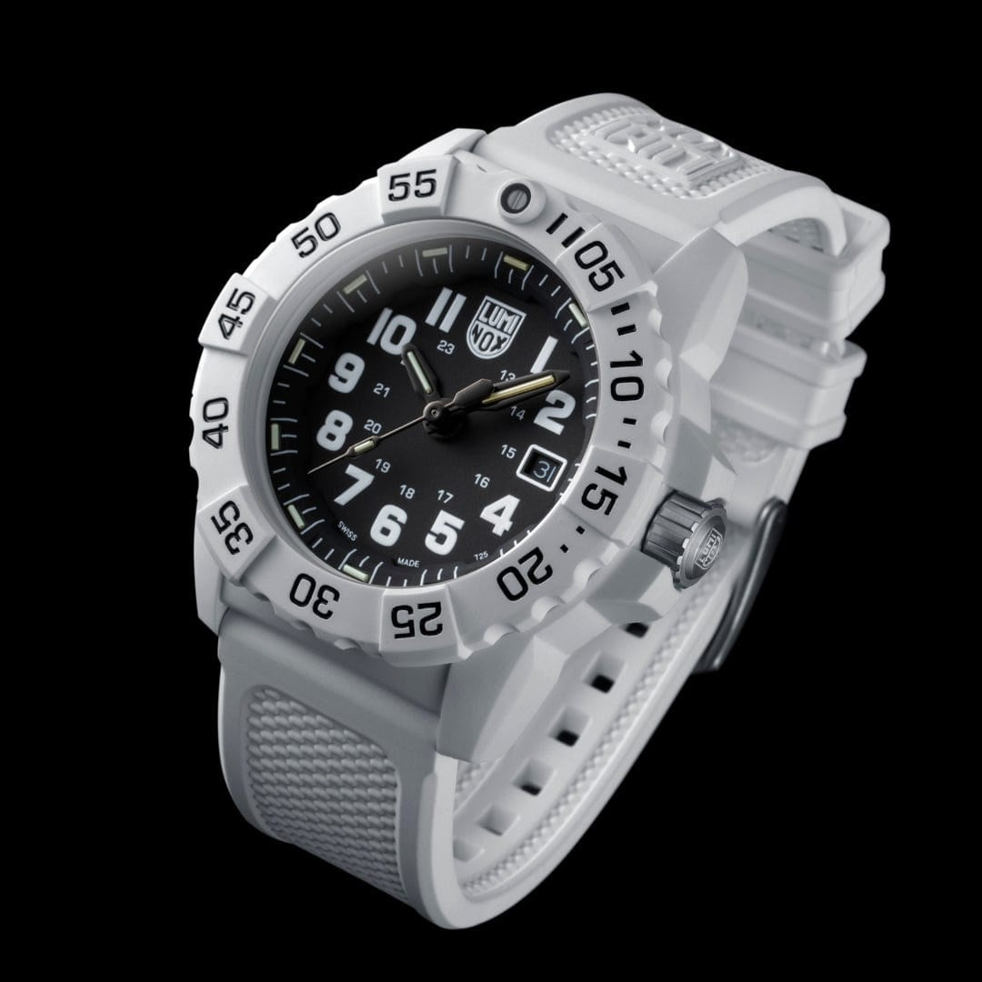 Luminox Tritium White Navy SEAL 45MM Military Dive Watch
