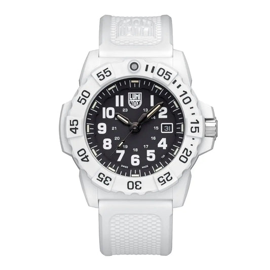 Luminox Tritium White Navy SEAL 45MM Military Dive Watch Luminox