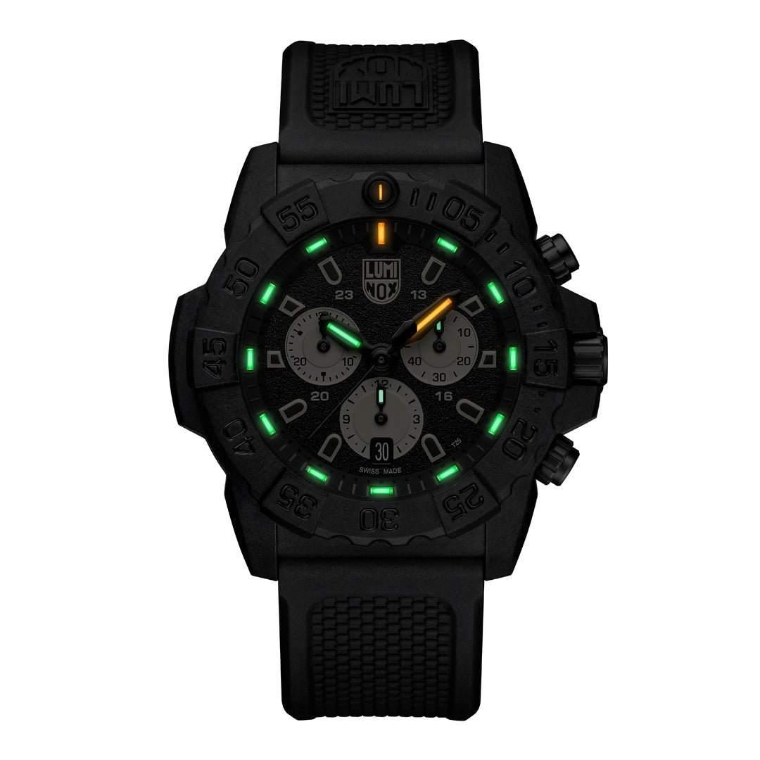 Luminox Tritium Black Navy SEAL 45MM Chronograph Watch