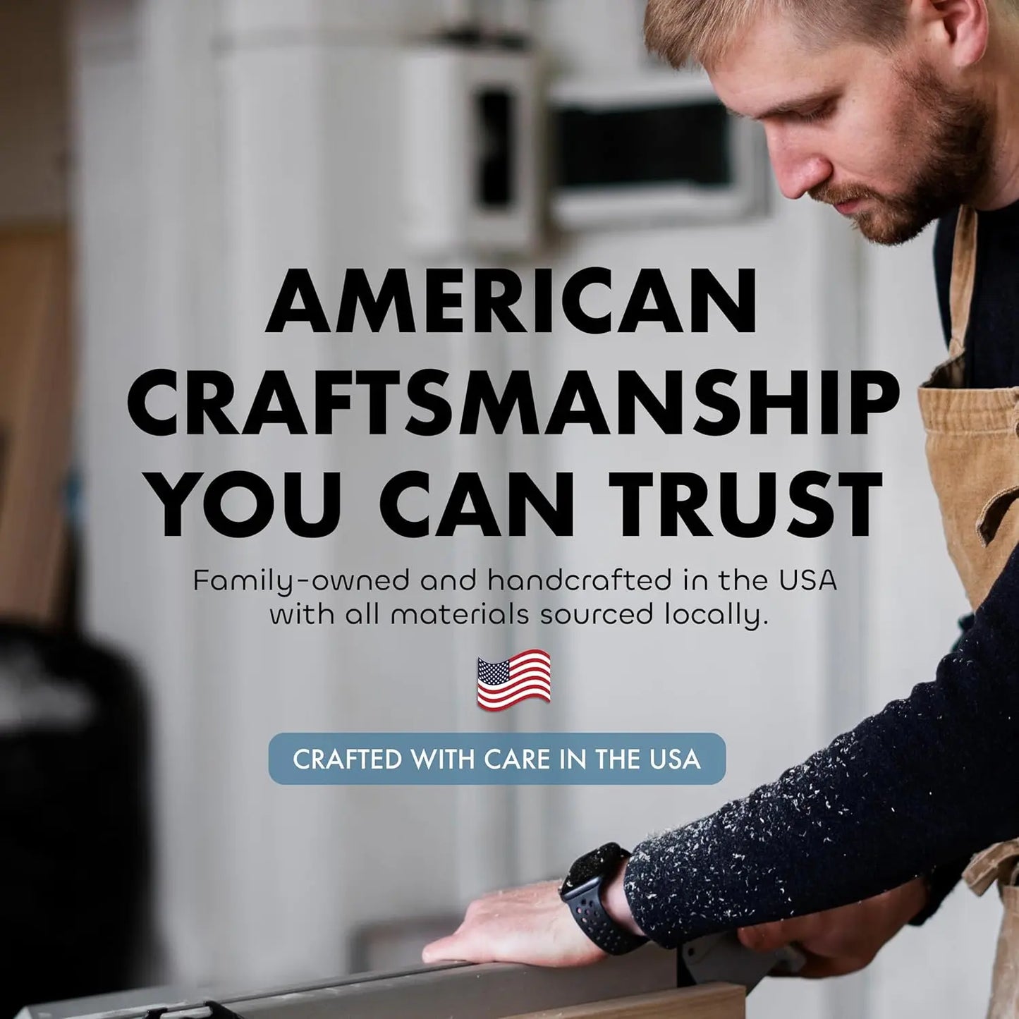 Large American Flag Gun Safe - Quick Access Hidden Gun Safe for Rifles, Shotguns, & Handguns - Gun Concealment Furniture with Magnetic Lock - Gun Self Hidden Storage (Burnt) Bellewood Designs
