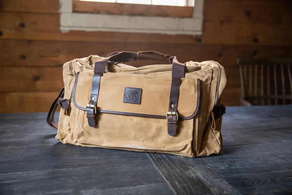 25L Denali Canvas Duffel Kodiak Leather