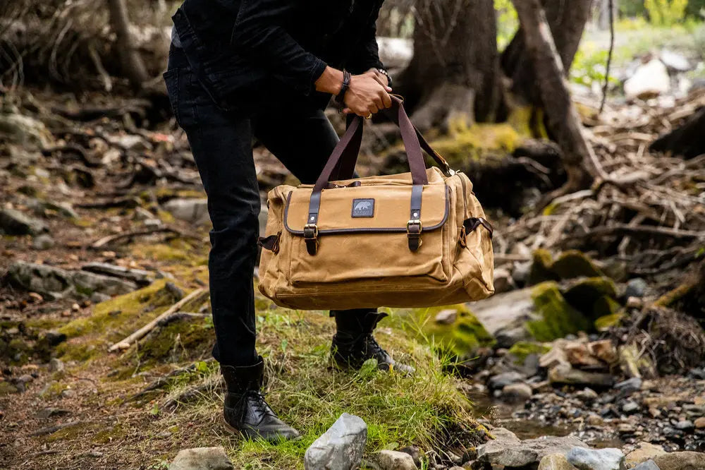 25L Denali Canvas Duffel Kodiak Leather