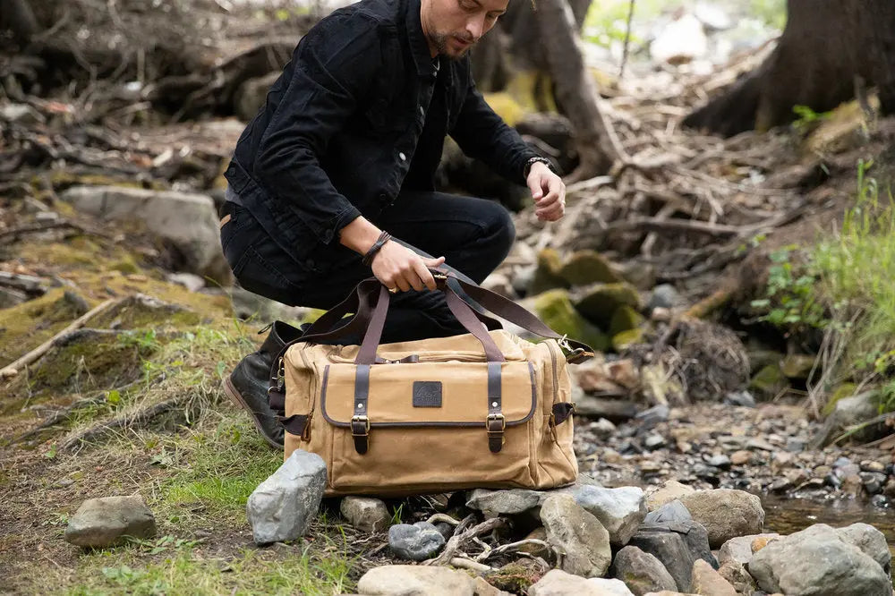25L Denali Canvas Duffel Kodiak Leather