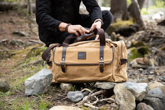25L Denali Canvas Duffel Kodiak Leather