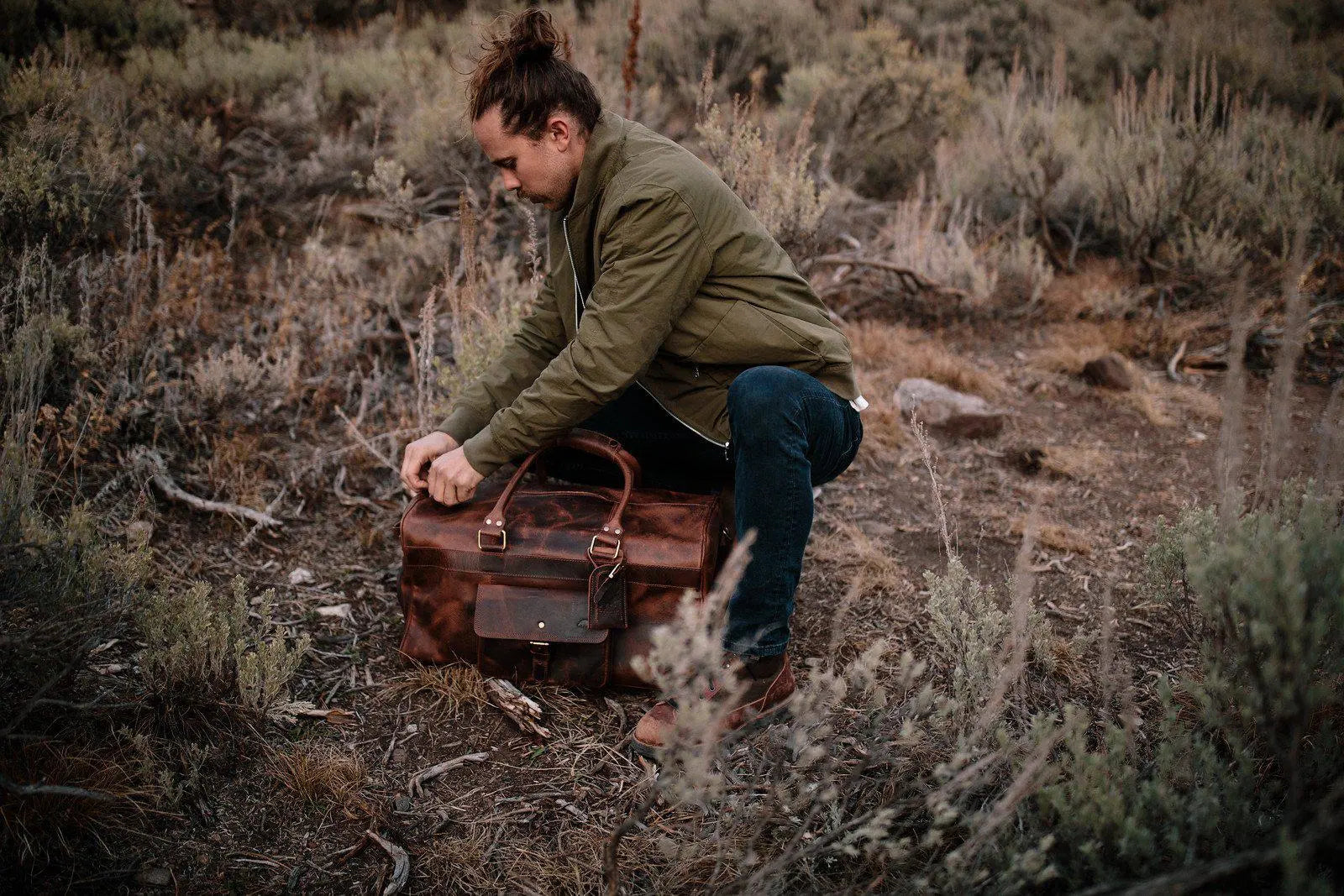 60L Weekender Duffel Kodiak Leather