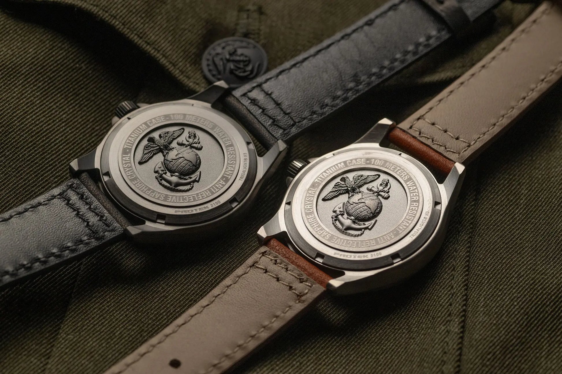 Protek Tritium Illuminated USMC Titanium Field Watch PT3103 ProTek
