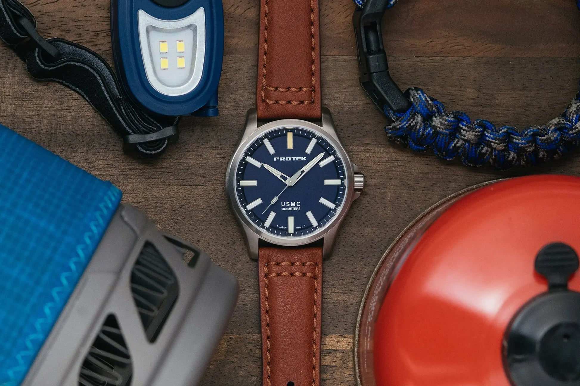 Protek Tritium Illuminated USMC Titanium Field Watch PT3103 ProTek
