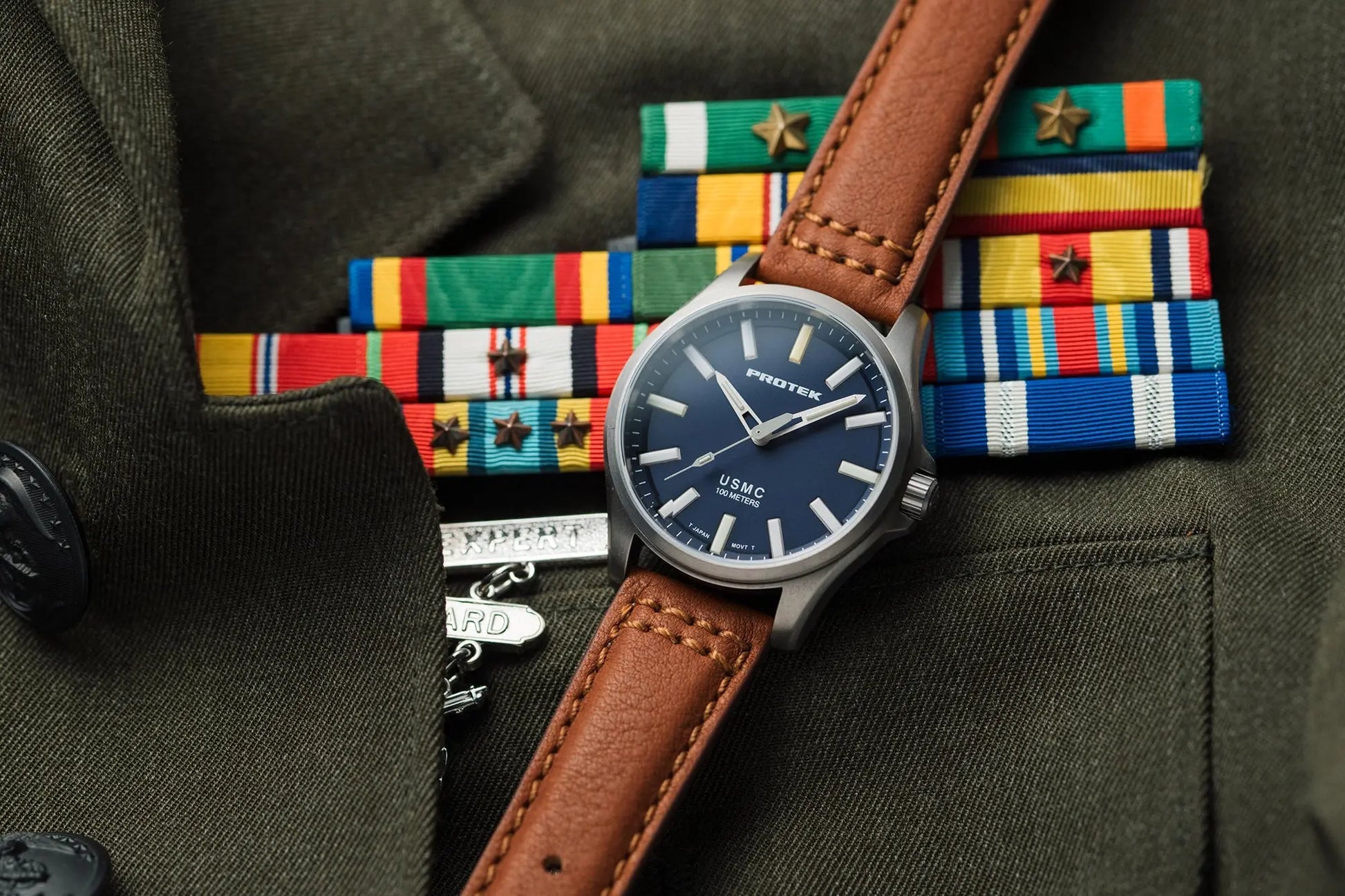 Protek Tritium Illuminated USMC Titanium Field Watch PT3103 ProTek