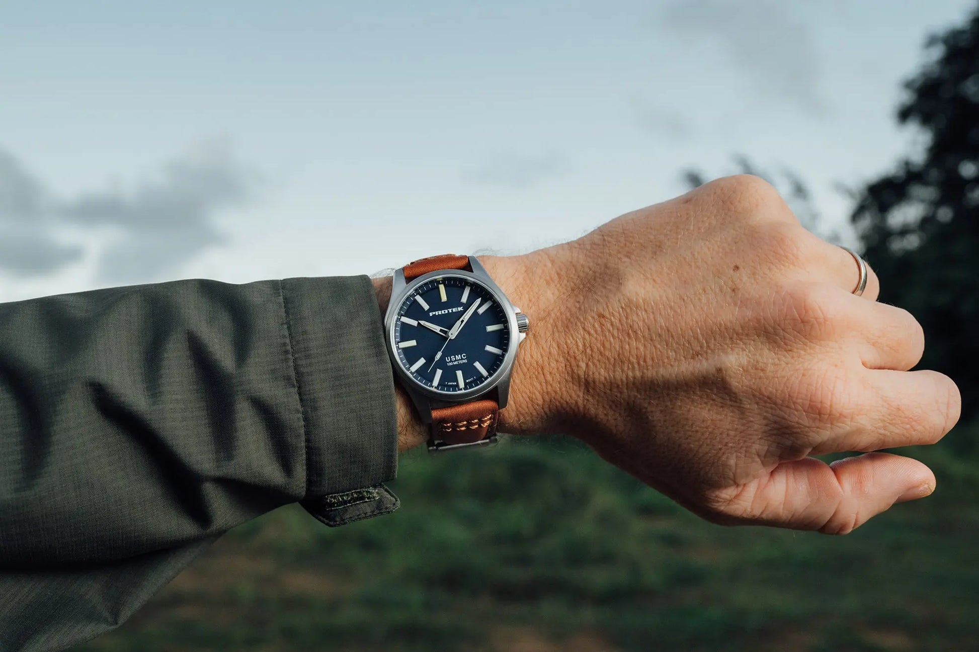 Protek Tritium Illuminated USMC Titanium Field Watch PT3103 ProTek