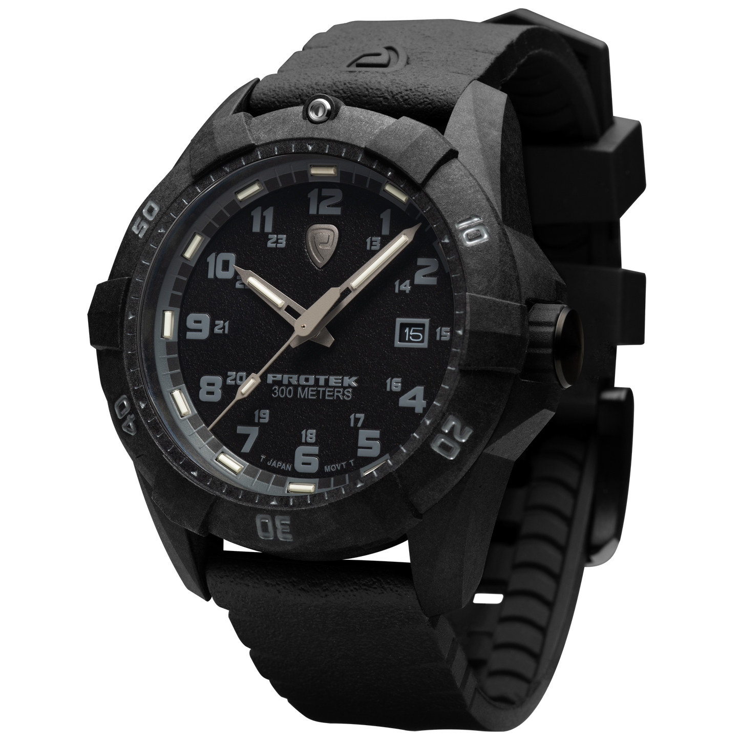 ProTek Tritium Illuminated Carbon 42MM Dive Watch PT1001