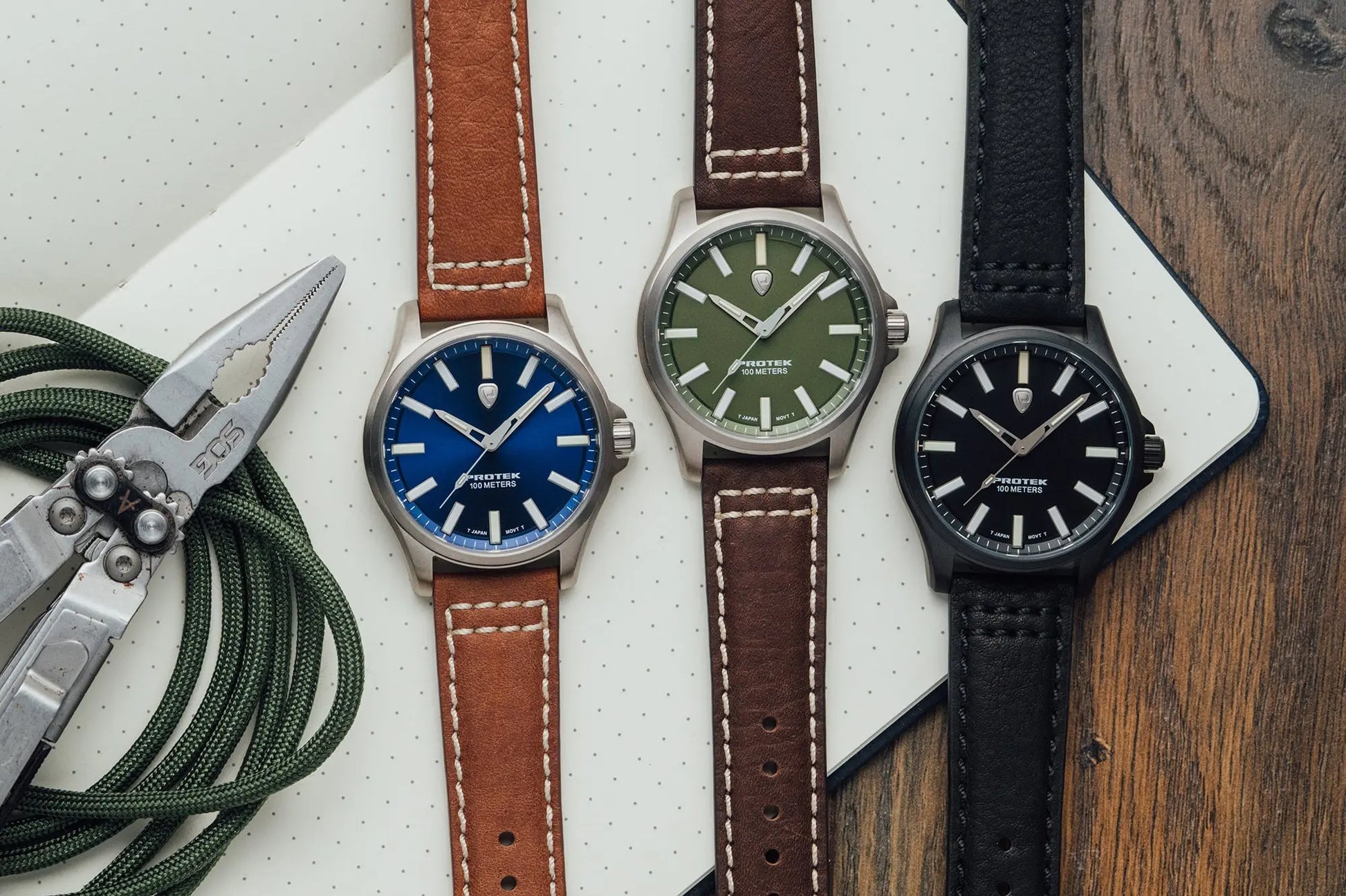 Protek Tritium Illuminated Titanium Field Watch PT3003 ProTek