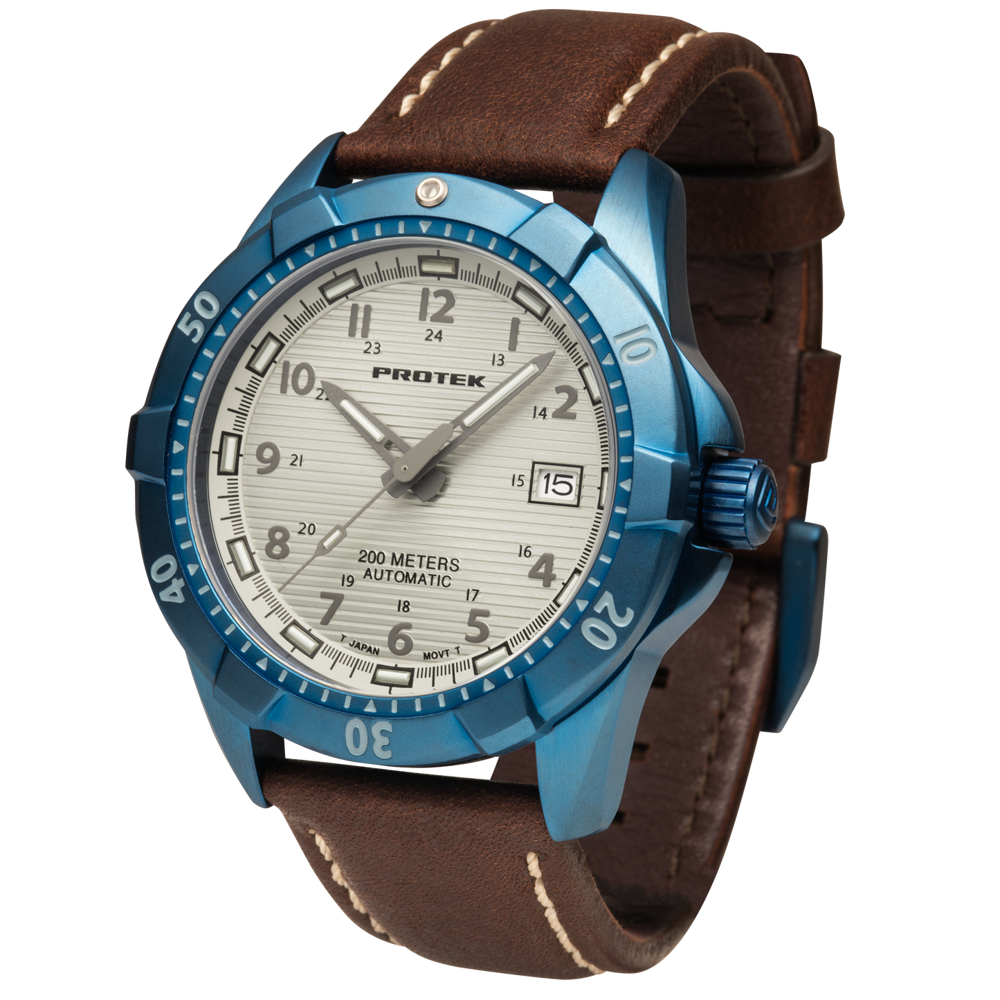 ProTek Tritium Illuminated Automatic 42MM Blue PVD Watch PT2213