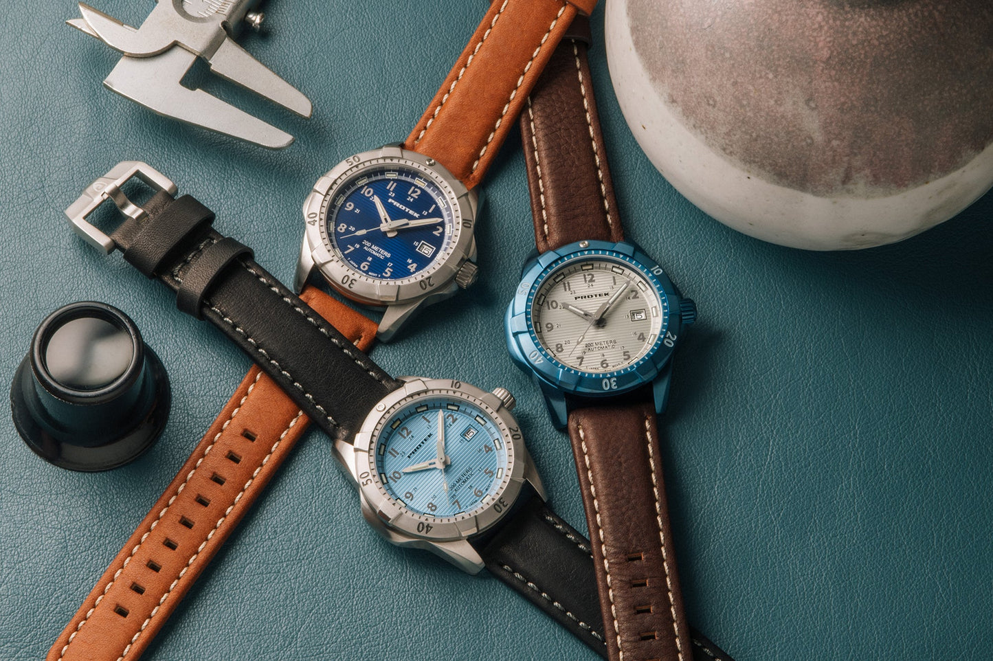 ProTek Tritium Illuminated Automatic 42MM Blue PVD Watch PT2213