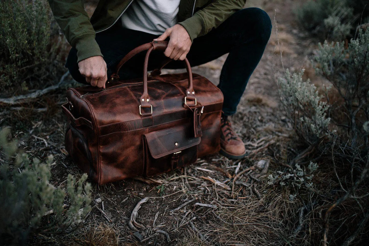 60L Weekender Duffel Kodiak Leather