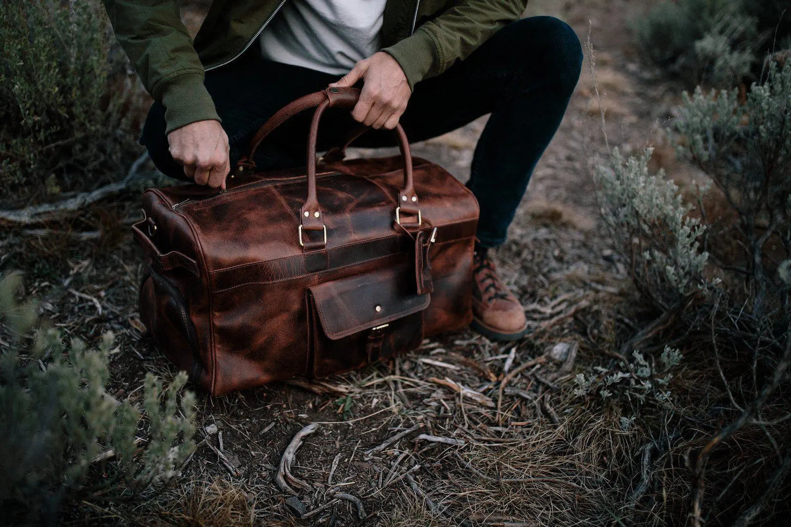 60L Weekender Duffel Kodiak Leather