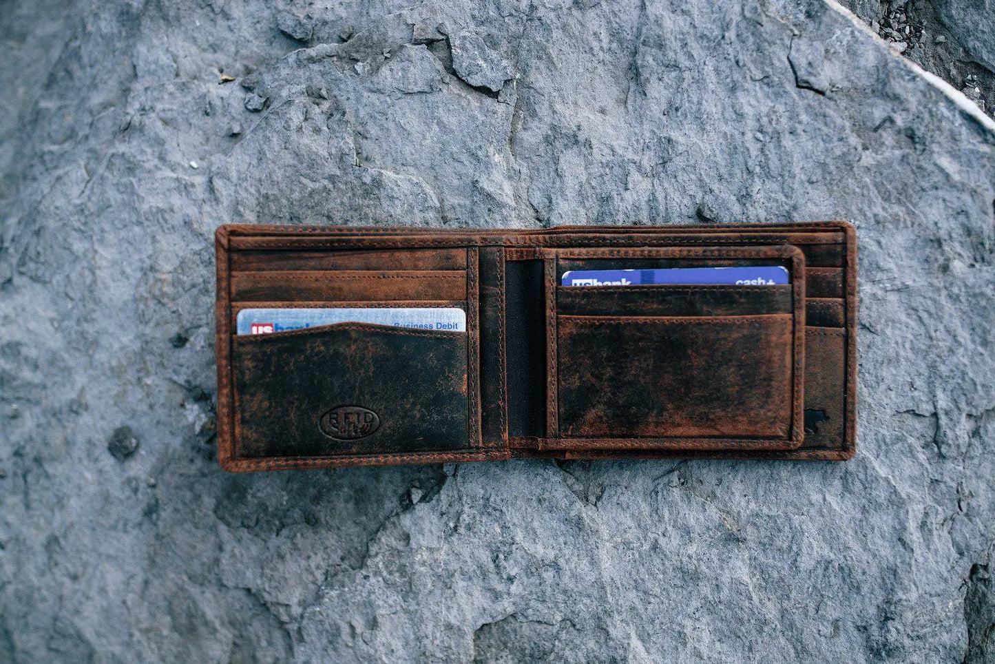 Large RFID Bifold Wallet Kodiak Leather