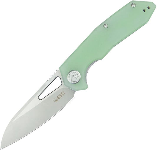 Kubey Vagrant Linerlock Jade G10 Folding Knife