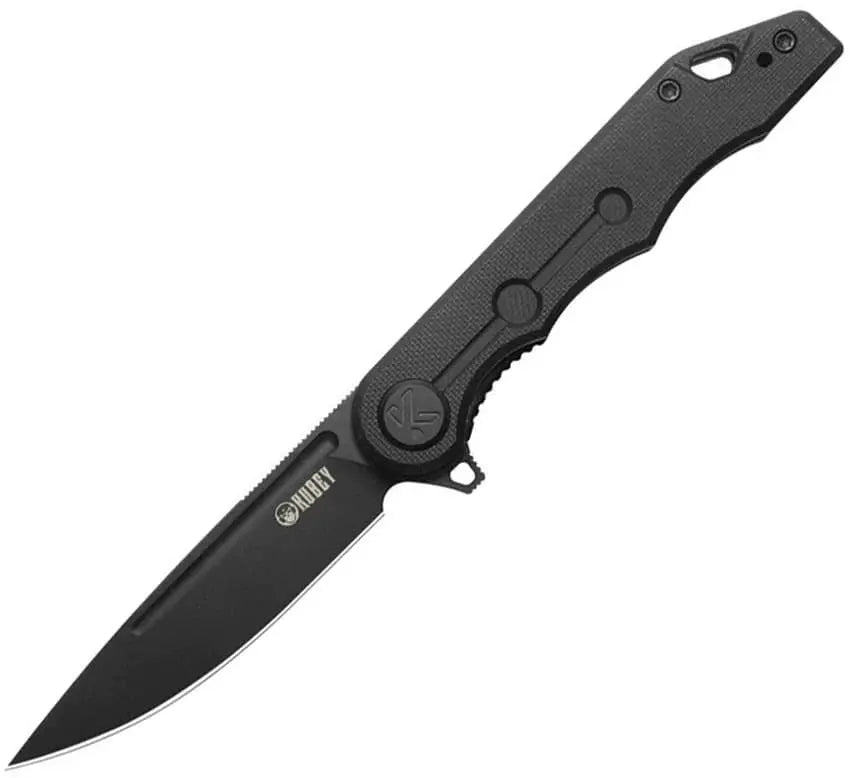 Kubey Mizo Linerlock Black G10 Folding Knife Clip & Carry
