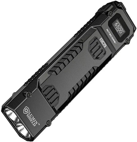 Nitecore EDC29 6500 Lumen USB-C Rechargeable Flashlight - Black Clip & Carry