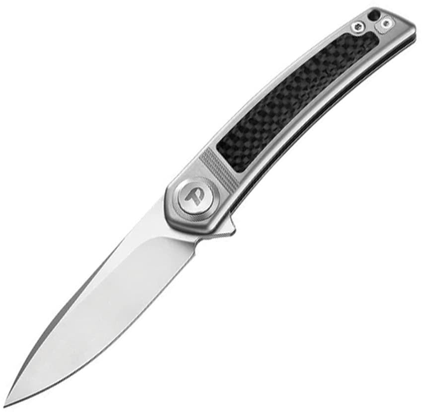 Dreamtech Button Lock CF/Ti Folding Knife