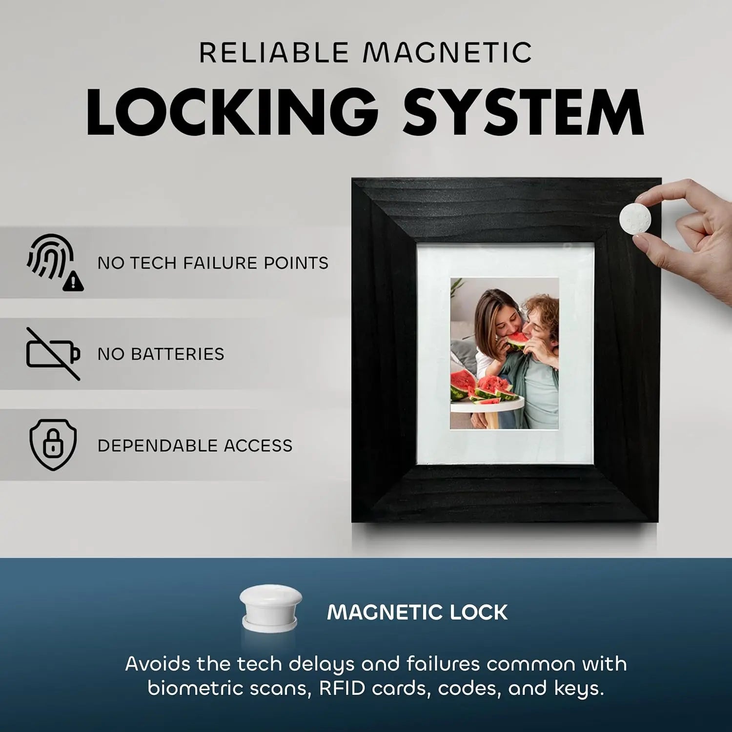 Hidden Gun Safe Picture Frame - Handcrafted Gun Concealment Furniture - Quick Access Picture Frame Safe with Magnetic Lock for Discreet & Secure Gun Storage Bellewood Designs