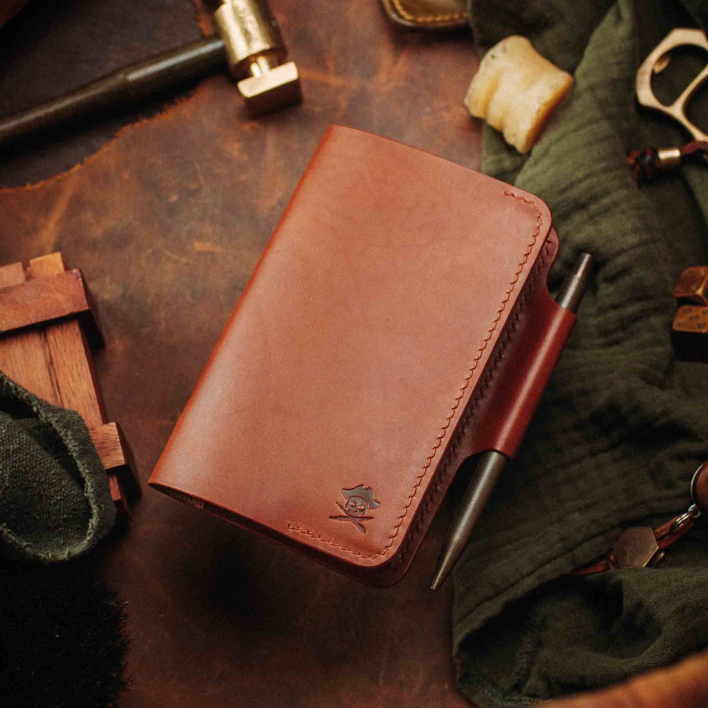 Pirate Goods Navigator - Leather Field Notes Cover Pirate Goods