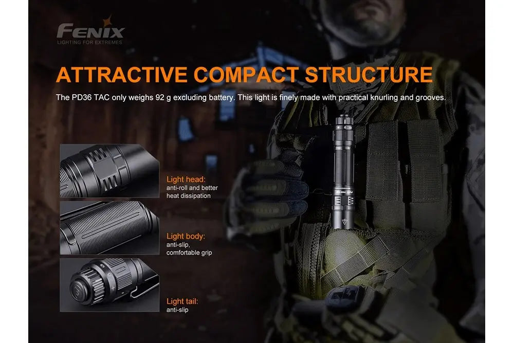 Fenix PD36 TAC Tactical Flashlight - 3000 Lumens Fenix Store