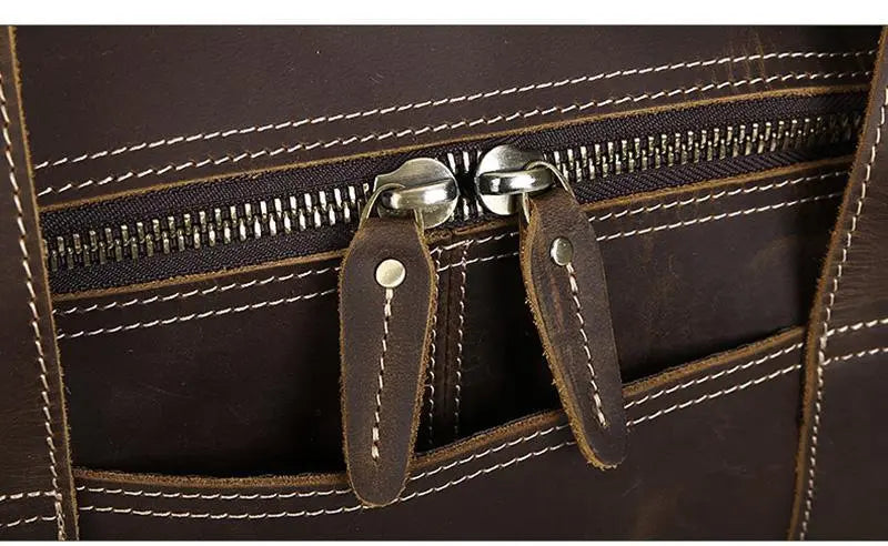 The Wainwright Weekender | Round  Vintage Leather Weekender STEEL HORSE LEATHER