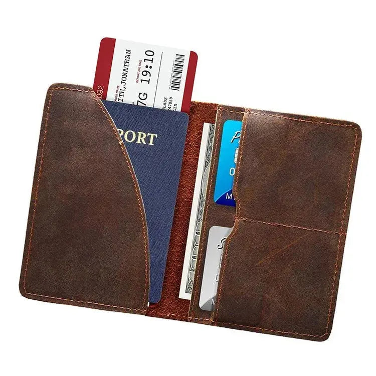Priam Handmade Leather Passport Cover STEEL HORSE LEATHER