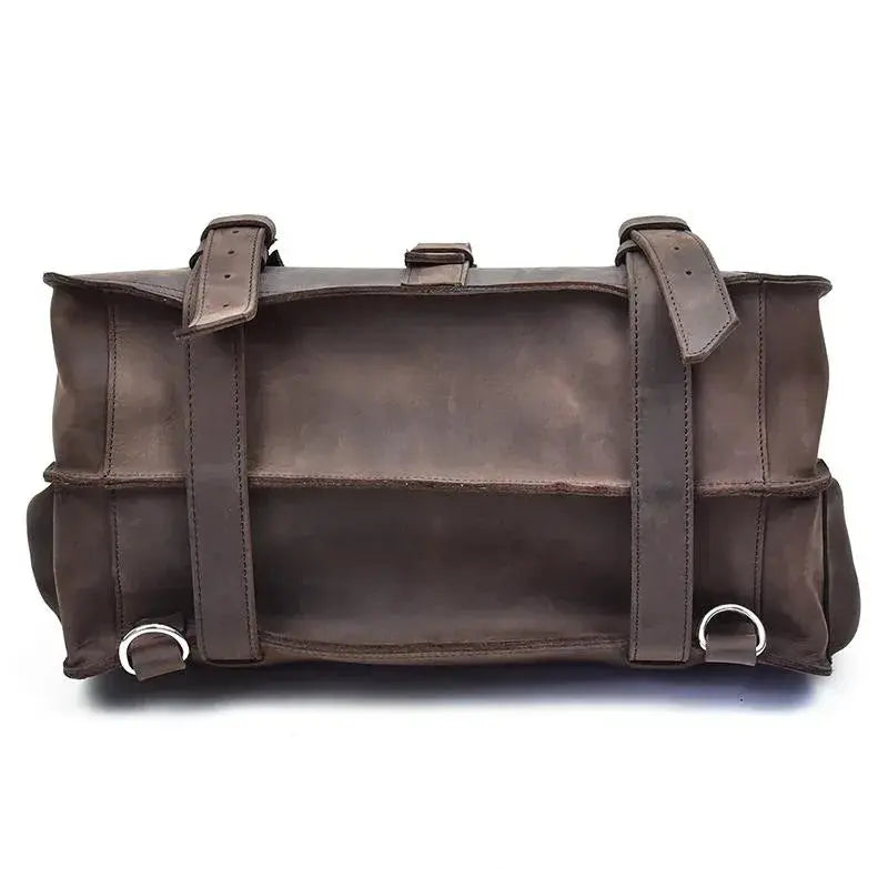 The Gustav Messenger Bag | Large Capacity Vintage Leather Messenger Bag STEEL HORSE LEATHER