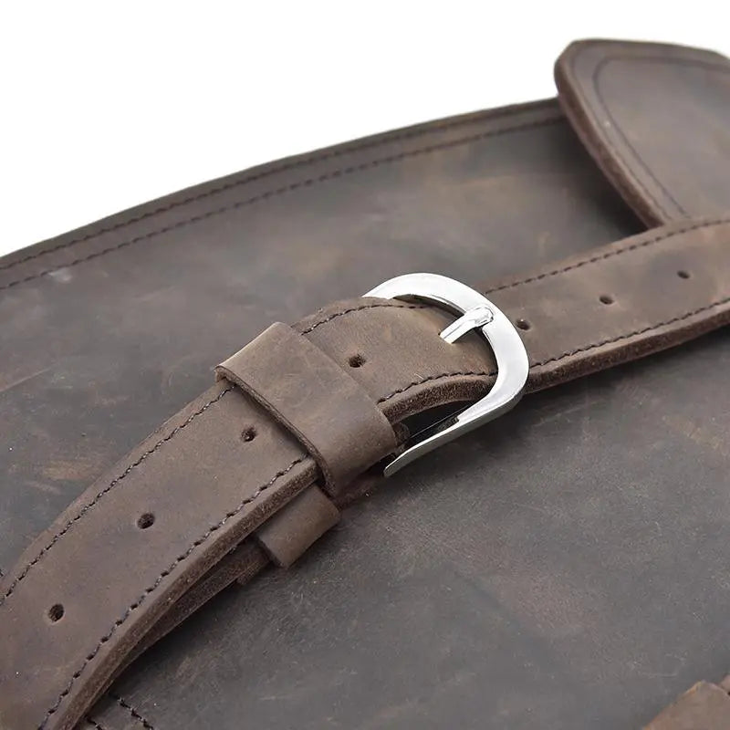 The Gustav Messenger Bag | Large Capacity Vintage Leather Messenger Bag STEEL HORSE LEATHER