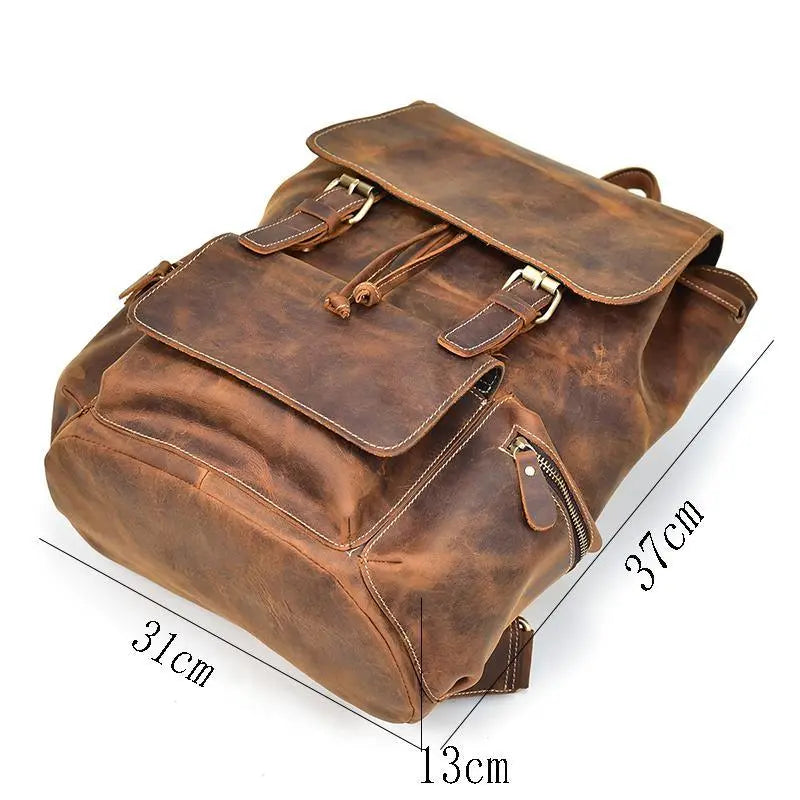 The Hagen Backpack | Vintage Leather Backpack STEEL HORSE LEATHER