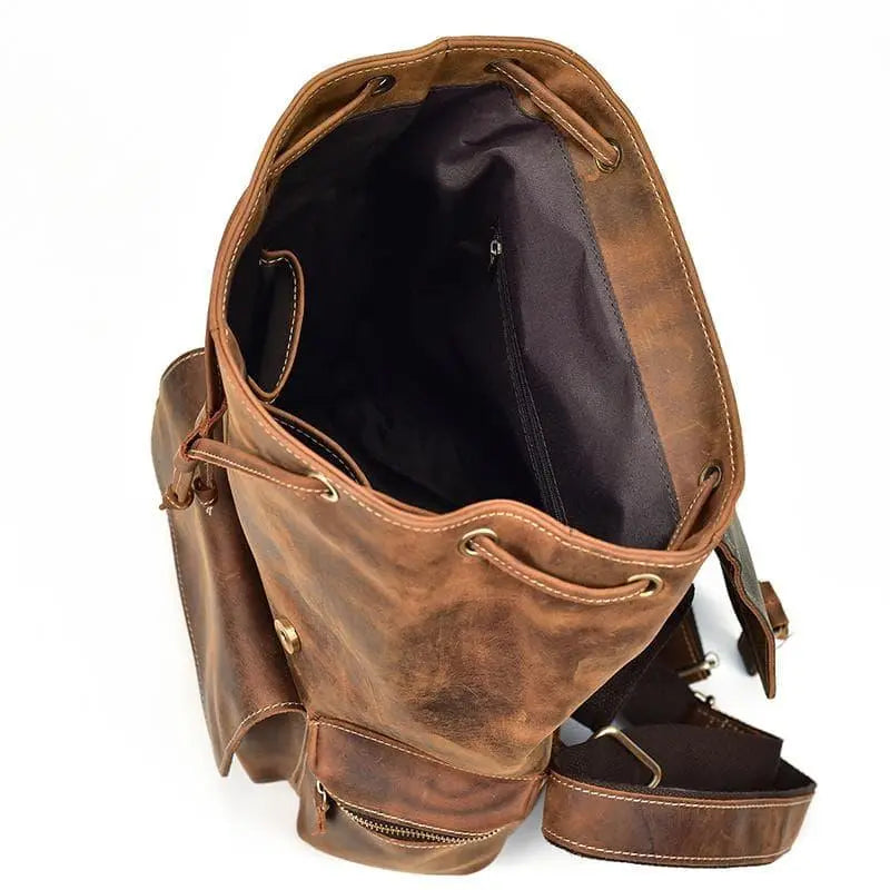 The Hagen Backpack | Vintage Leather Backpack STEEL HORSE LEATHER