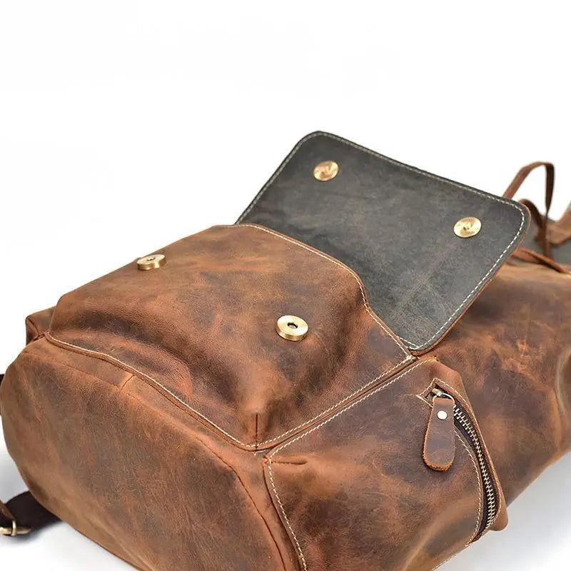The Hagen Backpack | Vintage Leather Backpack STEEL HORSE LEATHER