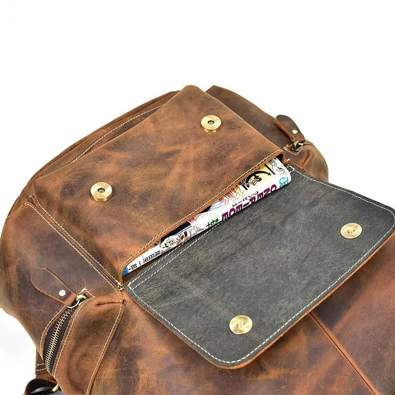 The Hagen Backpack | Vintage Leather Backpack STEEL HORSE LEATHER