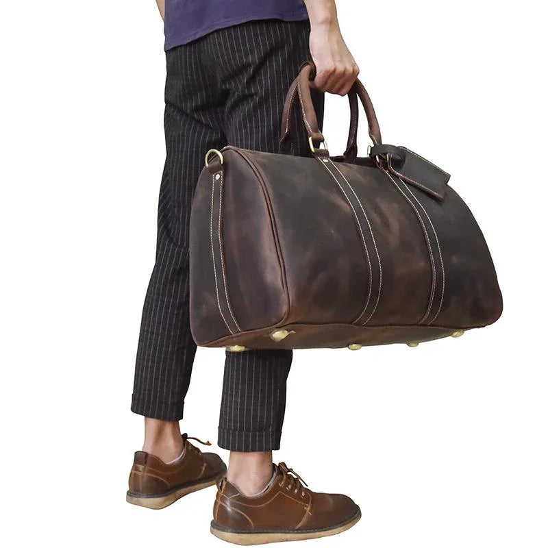 The Bjarke Weekender | Handcrafted Leather Duffle Bag STEEL HORSE LEATHER