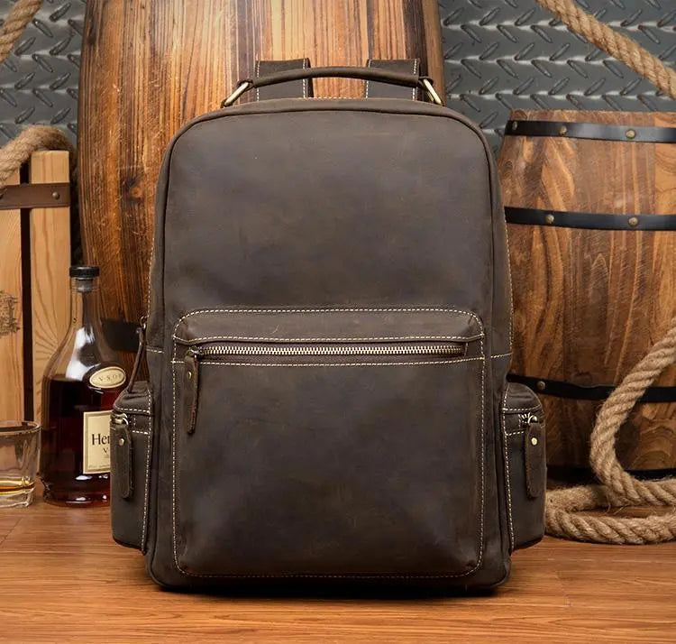 The Langley Backpack | Genuine Vintage Leather Backpack STEEL HORSE LEATHER