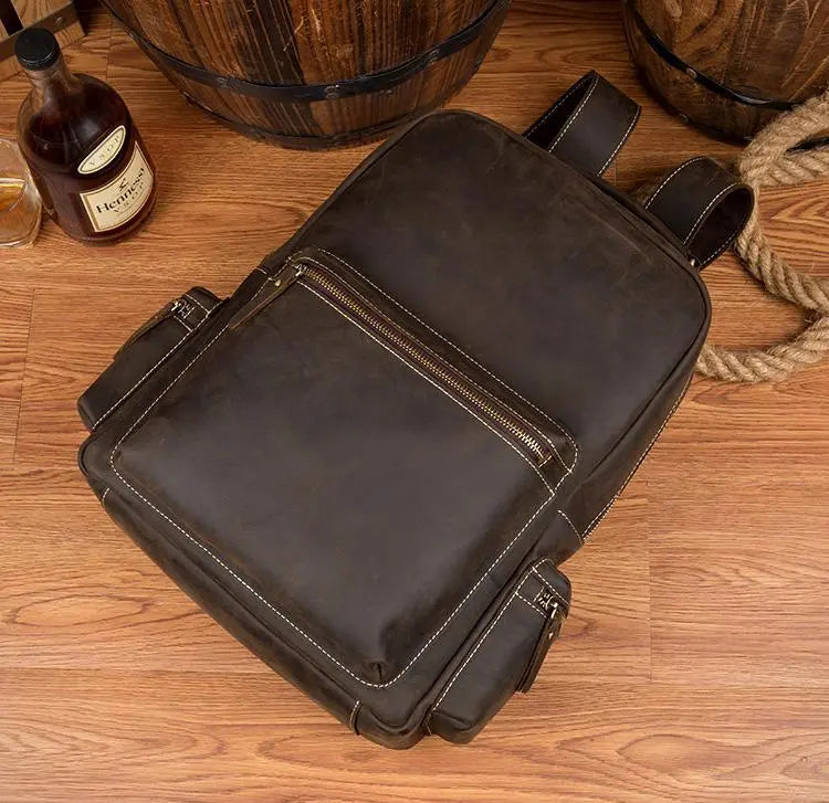 The Langley Backpack | Genuine Vintage Leather Backpack STEEL HORSE LEATHER