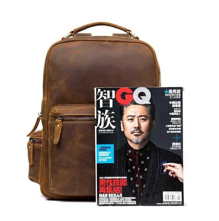 The Langley Backpack | Genuine Vintage Leather Backpack STEEL HORSE LEATHER