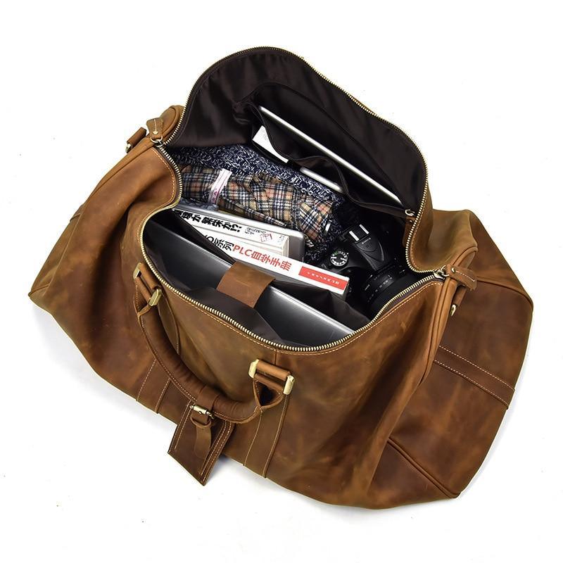 The Bjarke Weekender | Handcrafted Leather Duffle Bag STEEL HORSE LEATHER