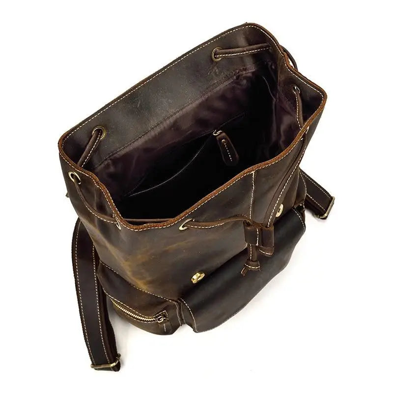 The Hagen Backpack | Vintage Leather Backpack STEEL HORSE LEATHER