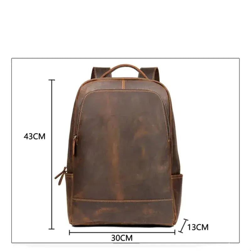 The Vernon Backpack | Genuine Vintage Leather Minimalist Backpack STEEL HORSE LEATHER