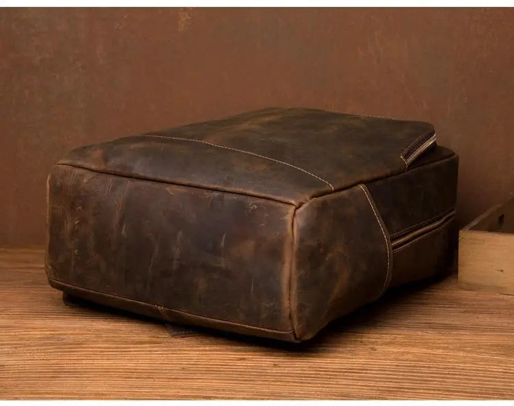 The Vernon Backpack | Genuine Vintage Leather Minimalist Backpack STEEL HORSE LEATHER