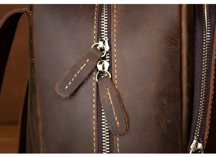 The Vernon Backpack | Genuine Vintage Leather Minimalist Backpack STEEL HORSE LEATHER