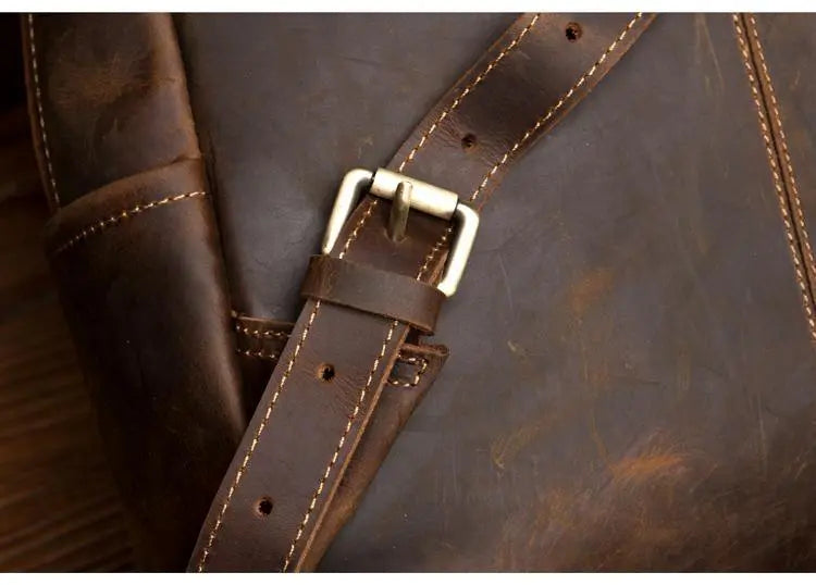 The Vernon Backpack | Genuine Vintage Leather Minimalist Backpack STEEL HORSE LEATHER